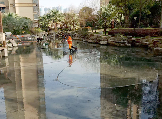 仁和景观池淤泥清理